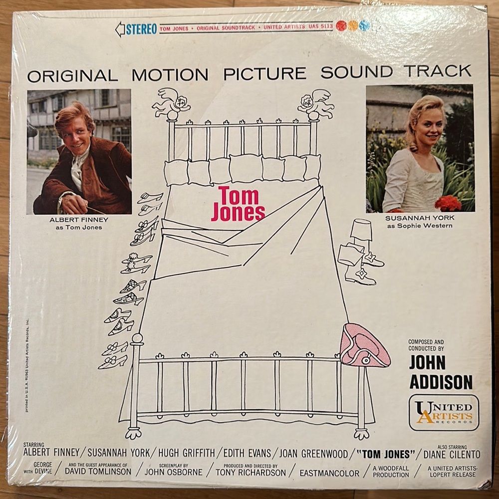 UA Records UAL-4113 Vintage Tom Jones Original Motion Picture Soundtrack Vinyl